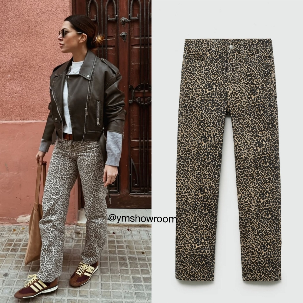 🔥Last 1🔥MANGO Leopard Pants